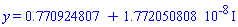 y = .770924807+0.1772050808e-7*I