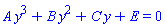A*y^3+B*y^2+C*y+E = 0