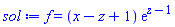 f(x, y, z) = (x-z+1)*exp(z-1)