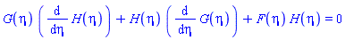 G(eta)*(diff(H(eta), eta))+H(eta)*(diff(G(eta), eta))+F(eta)*H(eta) = 0