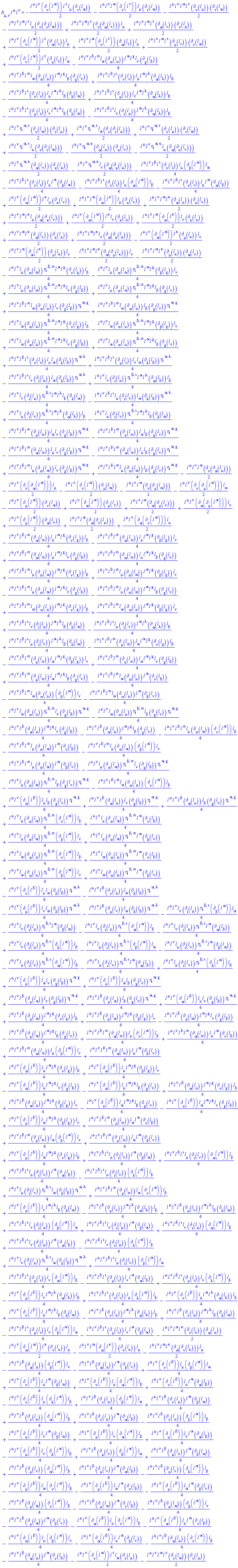 Physics:-Ricci[mu, nu]*l[`~mu`](X)*l[`~nu`](X) = (1/2)*l[`~mu`](X)*l[`~nu`](X)*eta[`~alpha`, `~tau`]*Physics:-d_[nu](l[alpha](X), [X])*Physics:-d_[tau](l[mu](X), [X])+(1/2)*l[`~mu`](X)*l[`~nu`](X)*eta[`~alpha`, `~tau`]*l[alpha](X)*Physics:-d_[nu](Physics:-d_[tau](l[mu](X), [X]), [X])+(1/2)*l[`~mu`](X)*l[`~nu`](X)*eta[`~alpha`, `~tau`]*Physics:-d_[nu](l[mu](X), [X])*Physics:-d_[tau](l[alpha](X), [X])+(1/2)*l[`~mu`](X)*l[`~nu`](X)*eta[`~alpha`, `~tau`]*l[mu](X)*Physics:-d_[nu](Physics:-d_[tau](l[alpha](X), [X]), [X])-(1/2)*l[`~mu`](X)*l[`~nu`](X)*eta[`~alpha`, `~kappa`]*Physics:-d_[alpha](l[mu](X), [X])*Physics:-d_[kappa](l[nu](X), [X])-(1/2)*l[`~mu`](X)*l[`~nu`](X)*eta[`~alpha`, `~kappa`]*l[mu](X)*Physics:-d_[alpha](Physics:-d_[kappa](l[nu](X), [X]), [X])-(1/2)*l[`~mu`](X)*l[`~nu`](X)*eta[`~alpha`, `~kappa`]*Physics:-d_[alpha](l[nu](X), [X])*Physics:-d_[kappa](l[mu](X), [X])-(1/2)*l[`~mu`](X)*l[`~nu`](X)*eta[`~alpha`, `~kappa`]*l[nu](X)*Physics:-d_[alpha](Physics:-d_[kappa](l[mu](X), [X]), [X])-(1/2)*l[`~mu`](X)*l[`~nu`](X)*l[`~alpha`](X)*l[`~kappa`](X)*Physics:-d_[nu](l[kappa](X), [X])*Physics:-d_[alpha](l[mu](X), [X])-(1/2)*l[`~mu`](X)*l[`~nu`](X)*Physics:-d_[alpha](l[`~alpha`](X), [X])*l[`~kappa`](X)*Physics:-d_[nu](l[kappa](X), [X])*l[mu](X)-(1/2)*l[`~mu`](X)*l[`~nu`](X)*l[`~alpha`](X)*Physics:-d_[alpha](l[`~kappa`](X), [X])*Physics:-d_[nu](l[kappa](X), [X])*l[mu](X)-(1/2)*l[`~mu`](X)*l[`~nu`](X)*l[`~alpha`](X)*l[`~kappa`](X)*Physics:-d_[alpha](Physics:-d_[nu](l[kappa](X), [X]), [X])*l[mu](X)-(1/4)*l[`~mu`](X)*l[`~nu`](X)*l[`~beta`](X)*Physics:-d_[alpha](l[mu](X), [X])*Physics:-d_[beta](l[`~alpha`](X), [X])*l[nu](X)-(1/4)*l[`~mu`](X)*l[`~nu`](X)*l[`~beta`](X)*Physics:-d_[alpha](l[mu](X), [X])*l[`~alpha`](X)*Physics:-d_[beta](l[nu](X), [X])+(1/4)*l[`~mu`](X)*l[`~nu`](X)*Physics:-d_[nu](l[`~beta`](X), [X])*l[mu](X)*Physics:-d_[beta](l[`~alpha`](X), [X])*l[alpha](X)+(1/4)*l[`~mu`](X)*l[`~nu`](X)*Physics:-d_[nu](l[`~beta`](X), [X])*l[mu](X)*l[`~alpha`](X)*Physics:-d_[beta](l[alpha](X), [X])+(1/4)*l[`~mu`](X)*l[`~nu`](X)*Physics:-d_[nu](l[`~beta`](X), [X])*l[mu](X)*Physics:-d_[alpha](l[`~alpha`](X), [X])*l[beta](X)+(1/4)*l[`~mu`](X)*l[`~nu`](X)*Physics:-d_[nu](l[`~beta`](X), [X])*l[mu](X)*l[`~alpha`](X)*Physics:-d_[alpha](l[beta](X), [X])-(1/4)*l[`~mu`](X)*l[`~nu`](X)*Physics:-d_[nu](l[`~beta`](X), [X])*l[mu](X)*Physics:-d_[lambda](l[`~alpha`](X), [X])*l[beta](X)+(1/4)*l[`~mu`](X)*l[`~nu`](X)*l[`~beta`](X)*Physics:-d_[nu](l[mu](X), [X])*Physics:-d_[beta](l[`~alpha`](X), [X])*l[alpha](X)+(1/4)*l[`~mu`](X)*l[`~nu`](X)*l[`~beta`](X)*Physics:-d_[nu](l[mu](X), [X])*l[`~alpha`](X)*Physics:-d_[beta](l[alpha](X), [X])+(1/4)*l[`~mu`](X)*l[`~nu`](X)*l[`~beta`](X)*Physics:-d_[nu](l[mu](X), [X])*Physics:-d_[alpha](l[`~alpha`](X), [X])*l[beta](X)+(1/4)*l[`~mu`](X)*l[`~nu`](X)*l[`~beta`](X)*Physics:-d_[nu](l[mu](X), [X])*l[`~alpha`](X)*Physics:-d_[alpha](l[beta](X), [X])-(1/4)*l[`~mu`](X)*l[`~nu`](X)*l[`~beta`](X)*Physics:-d_[nu](l[mu](X), [X])*Physics:-d_[lambda](l[`~alpha`](X), [X])*l[beta](X)+(1/4)*l[`~mu`](X)*l[`~nu`](X)*Physics:-d_[mu](l[`~beta`](X), [X])*l[nu](X)*l[`~alpha`](X)*Physics:-d_[beta](l[alpha](X), [X])+(1/4)*l[`~mu`](X)*l[`~nu`](X)*Physics:-d_[mu](l[`~beta`](X), [X])*l[nu](X)*Physics:-d_[alpha](l[`~alpha`](X), [X])*l[beta](X)+(1/4)*l[`~mu`](X)*l[`~nu`](X)*Physics:-d_[mu](l[`~beta`](X), [X])*l[nu](X)*l[`~alpha`](X)*Physics:-d_[alpha](l[beta](X), [X])-(1/4)*l[`~mu`](X)*l[`~nu`](X)*Physics:-d_[mu](l[`~beta`](X), [X])*l[nu](X)*Physics:-d_[lambda](l[`~alpha`](X), [X])*l[beta](X)+(1/4)*l[`~mu`](X)*l[`~nu`](X)*l[`~beta`](X)*Physics:-d_[mu](l[nu](X), [X])*Physics:-d_[beta](l[`~alpha`](X), [X])*l[alpha](X)+(1/4)*l[`~mu`](X)*l[`~nu`](X)*l[`~beta`](X)*Physics:-d_[mu](l[nu](X), [X])*l[`~alpha`](X)*Physics:-d_[beta](l[alpha](X), [X])+(1/4)*l[`~mu`](X)*l[`~nu`](X)*l[`~beta`](X)*Physics:-d_[mu](l[nu](X), [X])*Physics:-d_[alpha](l[`~alpha`](X), [X])*l[beta](X)+(1/4)*l[`~mu`](X)*l[`~nu`](X)*l[`~beta`](X)*Physics:-d_[mu](l[nu](X), [X])*l[`~alpha`](X)*Physics:-d_[alpha](l[beta](X), [X])-(1/4)*l[`~mu`](X)*l[`~nu`](X)*l[`~beta`](X)*Physics:-d_[mu](l[nu](X), [X])*Physics:-d_[lambda](l[`~alpha`](X), [X])*l[beta](X)-(1/4)*l[`~mu`](X)*l[`~nu`](X)*Physics:-d_[mu](l[`~beta`](X), [X])*l[alpha](X)*Physics:-d_[nu](l[`~alpha`](X), [X])*l[beta](X)-(1/4)*l[`~mu`](X)*l[`~nu`](X)*Physics:-d_[mu](l[`~beta`](X), [X])*l[alpha](X)*l[`~alpha`](X)*Physics:-d_[nu](l[beta](X), [X])-(1/4)*l[`~mu`](X)*l[`~nu`](X)*Physics:-d_[mu](l[`~beta`](X), [X])*l[alpha](X)*l[`~alpha`](X)*Physics:-d_[beta](l[nu](X), [X])-(1/4)*l[`~mu`](X)*l[`~nu`](X)*l[`~beta`](X)*Physics:-d_[mu](l[alpha](X), [X])*Physics:-d_[nu](l[`~alpha`](X), [X])*l[beta](X)-(1/4)*l[`~mu`](X)*l[`~nu`](X)*l[`~beta`](X)*Physics:-d_[mu](l[alpha](X), [X])*l[`~alpha`](X)*Physics:-d_[nu](l[beta](X), [X])-(1/4)*l[`~mu`](X)*l[`~nu`](X)*l[`~beta`](X)*Physics:-d_[mu](l[alpha](X), [X])*Physics:-d_[beta](l[`~alpha`](X), [X])*l[nu](X)-(1/4)*l[`~mu`](X)*l[`~nu`](X)*l[`~beta`](X)*Physics:-d_[mu](l[alpha](X), [X])*l[`~alpha`](X)*Physics:-d_[beta](l[nu](X), [X])-(1/4)*l[`~mu`](X)*l[`~nu`](X)*Physics:-d_[alpha](l[`~beta`](X), [X])*l[mu](X)*Physics:-d_[nu](l[`~alpha`](X), [X])*l[beta](X)-(1/4)*l[`~mu`](X)*l[`~nu`](X)*Physics:-d_[alpha](l[`~beta`](X), [X])*l[mu](X)*l[`~alpha`](X)*Physics:-d_[nu](l[beta](X), [X])-(1/4)*l[`~mu`](X)*l[`~nu`](X)*Physics:-d_[alpha](l[`~beta`](X), [X])*l[mu](X)*Physics:-d_[beta](l[`~alpha`](X), [X])*l[nu](X)-(1/4)*l[`~mu`](X)*l[`~nu`](X)*Physics:-d_[alpha](l[`~beta`](X), [X])*l[mu](X)*l[`~alpha`](X)*Physics:-d_[beta](l[nu](X), [X])-(1/4)*l[`~mu`](X)*l[`~nu`](X)*l[`~beta`](X)*Physics:-d_[alpha](l[mu](X), [X])*Physics:-d_[nu](l[`~alpha`](X), [X])*l[beta](X)-(1/4)*l[`~mu`](X)*l[`~nu`](X)*l[`~beta`](X)*Physics:-d_[alpha](l[mu](X), [X])*l[`~alpha`](X)*Physics:-d_[nu](l[beta](X), [X])-(1/2)*l[`~mu`](X)*l[`~nu`](X)*Physics:-d_[nu](l[`~alpha`](X), [X])*l[`~tau`](X)*l[alpha](X)*Physics:-d_[tau](l[mu](X), [X])-(1/2)*l[`~mu`](X)*l[`~nu`](X)*l[`~alpha`](X)*l[`~tau`](X)*Physics:-d_[nu](l[alpha](X), [X])*Physics:-d_[tau](l[mu](X), [X])-(1/2)*l[`~mu`](X)*l[`~nu`](X)*Physics:-d_[nu](l[`~alpha`](X), [X])*l[`~tau`](X)*l[mu](X)*Physics:-d_[tau](l[alpha](X), [X])-(1/2)*l[`~mu`](X)*l[`~nu`](X)*l[`~alpha`](X)*Physics:-d_[nu](l[`~tau`](X), [X])*l[mu](X)*Physics:-d_[tau](l[alpha](X), [X])-(1/2)*l[`~mu`](X)*l[`~nu`](X)*l[`~alpha`](X)*l[`~tau`](X)*Physics:-d_[nu](l[mu](X), [X])*Physics:-d_[tau](l[alpha](X), [X])-(1/2)*l[`~mu`](X)*l[`~nu`](X)*l[`~alpha`](X)*l[`~tau`](X)*l[mu](X)*Physics:-d_[nu](Physics:-d_[tau](l[alpha](X), [X]), [X])+(1/2)*l[`~mu`](X)*l[`~nu`](X)*l[`~alpha`](X)*l[`~tau`](X)*Physics:-d_[nu](Physics:-d_[alpha](l[tau](X), [X]), [X])*l[mu](X)+(1/2)*l[`~mu`](X)*l[`~nu`](X)*l[`~alpha`](X)*l[`~tau`](X)*Physics:-d_[alpha](l[tau](X), [X])*Physics:-d_[nu](l[mu](X), [X])+(1/2)*l[`~mu`](X)*l[`~nu`](X)*Physics:-d_[nu](l[`~alpha`](X), [X])*l[`~tau`](X)*Physics:-d_[alpha](l[tau](X), [X])*l[mu](X)+(1/2)*l[`~mu`](X)*l[`~nu`](X)*l[`~alpha`](X)*Physics:-d_[nu](l[`~tau`](X), [X])*Physics:-d_[alpha](l[tau](X), [X])*l[mu](X)+(1/2)*l[`~mu`](X)*l[`~nu`](X)*l[`~alpha`](X)*l[`~tau`](X)*Physics:-d_[mu](l[tau](X), [X])*Physics:-d_[nu](l[alpha](X), [X])+(1/2)*l[`~mu`](X)*l[`~nu`](X)*Physics:-d_[nu](l[`~alpha`](X), [X])*l[`~tau`](X)*Physics:-d_[mu](l[tau](X), [X])*l[alpha](X)+(1/2)*l[`~mu`](X)*l[`~nu`](X)*Physics:-d_[alpha](l[`~alpha`](X), [X])*l[`~kappa`](X)*l[mu](X)*Physics:-d_[kappa](l[nu](X), [X])+(1/2)*l[`~mu`](X)*l[`~nu`](X)*l[`~alpha`](X)*Physics:-d_[alpha](l[`~kappa`](X), [X])*l[mu](X)*Physics:-d_[kappa](l[nu](X), [X])+(1/2)*l[`~mu`](X)*l[`~nu`](X)*l[`~alpha`](X)*l[`~kappa`](X)*Physics:-d_[alpha](l[mu](X), [X])*Physics:-d_[kappa](l[nu](X), [X])+(1/2)*l[`~mu`](X)*l[`~nu`](X)*l[`~alpha`](X)*l[`~kappa`](X)*l[mu](X)*Physics:-d_[alpha](Physics:-d_[kappa](l[nu](X), [X]), [X])+(1/2)*l[`~mu`](X)*l[`~nu`](X)*Physics:-d_[alpha](l[`~alpha`](X), [X])*l[`~kappa`](X)*l[nu](X)*Physics:-d_[kappa](l[mu](X), [X])+(1/2)*l[`~mu`](X)*l[`~nu`](X)*l[`~alpha`](X)*Physics:-d_[alpha](l[`~kappa`](X), [X])*l[nu](X)*Physics:-d_[kappa](l[mu](X), [X])+(1/2)*l[`~mu`](X)*l[`~nu`](X)*l[`~alpha`](X)*l[`~kappa`](X)*Physics:-d_[alpha](l[nu](X), [X])*Physics:-d_[kappa](l[mu](X), [X])+(1/2)*l[`~mu`](X)*l[`~nu`](X)*l[`~alpha`](X)*l[`~kappa`](X)*l[nu](X)*Physics:-d_[alpha](Physics:-d_[kappa](l[mu](X), [X]), [X])-(1/2)*l[`~mu`](X)*l[`~nu`](X)*Physics:-d_[alpha](l[`~alpha`](X), [X])*l[`~kappa`](X)*Physics:-d_[mu](l[kappa](X), [X])*l[nu](X)-(1/2)*l[`~mu`](X)*l[`~nu`](X)*l[`~alpha`](X)*Physics:-d_[alpha](l[`~kappa`](X), [X])*Physics:-d_[mu](l[kappa](X), [X])*l[nu](X)-(1/2)*l[`~mu`](X)*l[`~nu`](X)*l[`~alpha`](X)*l[`~kappa`](X)*Physics:-d_[alpha](Physics:-d_[mu](l[kappa](X), [X]), [X])*l[nu](X)-(1/2)*l[`~mu`](X)*l[`~nu`](X)*l[`~alpha`](X)*l[`~kappa`](X)*Physics:-d_[mu](l[kappa](X), [X])*Physics:-d_[alpha](l[nu](X), [X])+(1/4)*l[`~mu`](X)*l[`~nu`](X)*l[mu](X)*Physics:-d_[omega](l[alpha](X), [X])*eta[`~beta`, `~omega`]*l[`~alpha`](X)*l[`~chi`](X)*l[nu](X)*Physics:-d_[chi](l[beta](X), [X])+(1/4)*l[`~mu`](X)*l[`~nu`](X)*l[mu](X)*Physics:-d_[omega](l[alpha](X), [X])*eta[`~beta`, `~omega`]*l[`~alpha`](X)*l[`~chi`](X)*l[beta](X)*Physics:-d_[chi](l[nu](X), [X])+(1/4)*l[`~mu`](X)*l[`~nu`](X)*l[`~beta`](X)*l[`~omega`](X)*l[alpha](X)*Physics:-d_[omega](l[mu](X), [X])*l[nu](X)*Physics:-d_[chi](l[beta](X), [X])*eta[`~alpha`, `~chi`]+(1/4)*l[`~mu`](X)*l[`~nu`](X)*l[`~beta`](X)*l[`~omega`](X)*l[alpha](X)*Physics:-d_[omega](l[mu](X), [X])*l[beta](X)*Physics:-d_[chi](l[nu](X), [X])*eta[`~alpha`, `~chi`]-(1/4)*l[`~mu`](X)*l[`~nu`](X)*l[alpha](X)*Physics:-d_[omega](l[mu](X), [X])*eta[`~beta`, `~omega`]*l[`~alpha`](X)*l[`~chi`](X)*Physics:-d_[nu](l[chi](X), [X])*l[beta](X)-(1/4)*l[`~mu`](X)*l[`~nu`](X)*l[alpha](X)*Physics:-d_[omega](l[mu](X), [X])*eta[`~beta`, `~omega`]*l[`~alpha`](X)*l[`~chi`](X)*Physics:-d_[beta](l[chi](X), [X])*l[nu](X)+(1/4)*l[`~mu`](X)*l[`~nu`](X)*l[alpha](X)*Physics:-d_[omega](l[mu](X), [X])*eta[`~beta`, `~omega`]*l[`~alpha`](X)*l[`~chi`](X)*l[nu](X)*Physics:-d_[chi](l[beta](X), [X])+(1/4)*l[`~mu`](X)*l[`~nu`](X)*l[alpha](X)*Physics:-d_[omega](l[mu](X), [X])*eta[`~beta`, `~omega`]*l[`~alpha`](X)*l[`~chi`](X)*l[beta](X)*Physics:-d_[chi](l[nu](X), [X])+(1/4)*l[`~mu`](X)*l[`~nu`](X)*l[`~beta`](X)*l[`~iota`](X)*Physics:-d_[nu](l[iota](X), [X])*l[mu](X)*l[alpha](X)*Physics:-d_[lambda](l[beta](X), [X])*eta[`~alpha`, `~lambda`]+(1/4)*l[`~mu`](X)*l[`~nu`](X)*l[`~beta`](X)*l[`~iota`](X)*Physics:-d_[mu](l[iota](X), [X])*l[nu](X)*l[alpha](X)*Physics:-d_[lambda](l[beta](X), [X])*eta[`~alpha`, `~lambda`]-(1/4)*l[`~mu`](X)*l[`~nu`](X)*l[`~beta`](X)*l[`~iota`](X)*l[nu](X)*Physics:-d_[iota](l[mu](X), [X])*l[alpha](X)*Physics:-d_[lambda](l[beta](X), [X])*eta[`~alpha`, `~lambda`]+(1/4)*l[`~mu`](X)*l[`~nu`](X)*l[nu](X)*Physics:-d_[iota](l[mu](X), [X])*eta[`~beta`, `~iota`]*l[`~alpha`](X)*l[`~lambda`](X)*Physics:-d_[alpha](l[lambda](X), [X])*l[beta](X)-(1/4)*l[`~mu`](X)*l[`~nu`](X)*l[nu](X)*Physics:-d_[iota](l[mu](X), [X])*eta[`~beta`, `~iota`]*l[`~alpha`](X)*l[`~lambda`](X)*l[beta](X)*Physics:-d_[lambda](l[alpha](X), [X])-(1/4)*l[`~mu`](X)*l[`~nu`](X)*l[`~beta`](X)*l[`~iota`](X)*l[mu](X)*Physics:-d_[iota](l[nu](X), [X])*l[alpha](X)*Physics:-d_[lambda](l[beta](X), [X])*eta[`~alpha`, `~lambda`]+(1/4)*l[`~mu`](X)*l[`~nu`](X)*l[mu](X)*Physics:-d_[iota](l[nu](X), [X])*eta[`~beta`, `~iota`]*l[`~alpha`](X)*l[`~lambda`](X)*Physics:-d_[alpha](l[lambda](X), [X])*l[beta](X)-(1/4)*l[`~mu`](X)*l[`~nu`](X)*l[mu](X)*Physics:-d_[iota](l[nu](X), [X])*eta[`~beta`, `~iota`]*l[`~alpha`](X)*l[`~lambda`](X)*l[beta](X)*Physics:-d_[lambda](l[alpha](X), [X])-(1/4)*l[`~mu`](X)*l[`~nu`](X)*l[`~beta`](X)*l[`~omega`](X)*Physics:-d_[mu](l[omega](X), [X])*l[alpha](X)*l[nu](X)*Physics:-d_[chi](l[beta](X), [X])*eta[`~alpha`, `~chi`]-(1/4)*l[`~mu`](X)*l[`~nu`](X)*l[`~beta`](X)*l[`~omega`](X)*Physics:-d_[mu](l[omega](X), [X])*l[alpha](X)*l[beta](X)*Physics:-d_[chi](l[nu](X), [X])*eta[`~alpha`, `~chi`]-(1/4)*l[`~mu`](X)*l[`~nu`](X)*l[`~beta`](X)*l[`~omega`](X)*Physics:-d_[alpha](l[omega](X), [X])*l[mu](X)*l[nu](X)*Physics:-d_[chi](l[beta](X), [X])*eta[`~alpha`, `~chi`]-(1/4)*l[`~mu`](X)*l[`~nu`](X)*l[`~beta`](X)*l[`~omega`](X)*Physics:-d_[alpha](l[omega](X), [X])*l[mu](X)*l[beta](X)*Physics:-d_[chi](l[nu](X), [X])*eta[`~alpha`, `~chi`]+(1/4)*l[`~mu`](X)*l[`~nu`](X)*l[`~beta`](X)*l[`~omega`](X)*l[mu](X)*Physics:-d_[omega](l[alpha](X), [X])*l[nu](X)*Physics:-d_[chi](l[beta](X), [X])*eta[`~alpha`, `~chi`]+(1/4)*l[`~mu`](X)*l[`~nu`](X)*l[`~beta`](X)*l[`~omega`](X)*l[mu](X)*Physics:-d_[omega](l[alpha](X), [X])*l[beta](X)*Physics:-d_[chi](l[nu](X), [X])*eta[`~alpha`, `~chi`]-(1/4)*l[`~mu`](X)*l[`~nu`](X)*l[mu](X)*Physics:-d_[omega](l[alpha](X), [X])*eta[`~beta`, `~omega`]*l[`~alpha`](X)*l[`~chi`](X)*Physics:-d_[nu](l[chi](X), [X])*l[beta](X)-(1/4)*l[`~mu`](X)*l[`~nu`](X)*l[mu](X)*Physics:-d_[omega](l[alpha](X), [X])*eta[`~beta`, `~omega`]*l[`~alpha`](X)*l[`~chi`](X)*Physics:-d_[beta](l[chi](X), [X])*l[nu](X)+(1/4)*l[`~mu`](X)*l[`~nu`](X)*Physics:-d_[alpha](l[`~beta`](X), [X])*l[mu](X)*l[beta](X)*Physics:-d_[chi](l[nu](X), [X])*eta[`~alpha`, `~chi`]+(1/4)*l[`~mu`](X)*l[`~nu`](X)*l[`~beta`](X)*Physics:-d_[alpha](l[mu](X), [X])*l[nu](X)*Physics:-d_[chi](l[beta](X), [X])*eta[`~alpha`, `~chi`]+(1/4)*l[`~mu`](X)*l[`~nu`](X)*l[`~beta`](X)*Physics:-d_[alpha](l[mu](X), [X])*l[beta](X)*Physics:-d_[chi](l[nu](X), [X])*eta[`~alpha`, `~chi`]+(1/4)*l[`~mu`](X)*l[`~nu`](X)*l[mu](X)*Physics:-d_[omega](l[alpha](X), [X])*eta[`~beta`, `~omega`]*Physics:-d_[nu](l[`~alpha`](X), [X])*l[beta](X)+(1/4)*l[`~mu`](X)*l[`~nu`](X)*l[mu](X)*Physics:-d_[omega](l[alpha](X), [X])*eta[`~beta`, `~omega`]*l[`~alpha`](X)*Physics:-d_[nu](l[beta](X), [X])+(1/4)*l[`~mu`](X)*l[`~nu`](X)*l[mu](X)*Physics:-d_[omega](l[alpha](X), [X])*eta[`~beta`, `~omega`]*Physics:-d_[beta](l[`~alpha`](X), [X])*l[nu](X)+(1/4)*l[`~mu`](X)*l[`~nu`](X)*l[mu](X)*Physics:-d_[omega](l[alpha](X), [X])*eta[`~beta`, `~omega`]*l[`~alpha`](X)*Physics:-d_[beta](l[nu](X), [X])+(1/4)*l[`~mu`](X)*l[`~nu`](X)*l[alpha](X)*Physics:-d_[omega](l[mu](X), [X])*eta[`~beta`, `~omega`]*Physics:-d_[nu](l[`~alpha`](X), [X])*l[beta](X)+(1/4)*l[`~mu`](X)*l[`~nu`](X)*l[alpha](X)*Physics:-d_[omega](l[mu](X), [X])*eta[`~beta`, `~omega`]*l[`~alpha`](X)*Physics:-d_[nu](l[beta](X), [X])+(1/4)*l[`~mu`](X)*l[`~nu`](X)*l[alpha](X)*Physics:-d_[omega](l[mu](X), [X])*eta[`~beta`, `~omega`]*Physics:-d_[beta](l[`~alpha`](X), [X])*l[nu](X)+(1/4)*l[`~mu`](X)*l[`~nu`](X)*l[alpha](X)*Physics:-d_[omega](l[mu](X), [X])*eta[`~beta`, `~omega`]*l[`~alpha`](X)*Physics:-d_[beta](l[nu](X), [X])-(1/4)*l[`~mu`](X)*l[`~nu`](X)*Physics:-d_[nu](l[`~beta`](X), [X])*l[mu](X)*l[alpha](X)*Physics:-d_[lambda](l[beta](X), [X])*eta[`~alpha`, `~lambda`]-(1/4)*l[`~mu`](X)*l[`~nu`](X)*l[`~beta`](X)*Physics:-d_[nu](l[mu](X), [X])*l[alpha](X)*Physics:-d_[lambda](l[beta](X), [X])*eta[`~alpha`, `~lambda`]-(1/4)*l[`~mu`](X)*l[`~nu`](X)*Physics:-d_[mu](l[`~beta`](X), [X])*l[nu](X)*l[alpha](X)*Physics:-d_[lambda](l[beta](X), [X])*eta[`~alpha`, `~lambda`]-(1/4)*l[`~mu`](X)*l[`~nu`](X)*l[`~beta`](X)*Physics:-d_[mu](l[nu](X), [X])*l[alpha](X)*Physics:-d_[lambda](l[beta](X), [X])*eta[`~alpha`, `~lambda`]-(1/4)*l[`~mu`](X)*l[`~nu`](X)*l[nu](X)*Physics:-d_[iota](l[mu](X), [X])*eta[`~beta`, `~iota`]*Physics:-d_[beta](l[`~alpha`](X), [X])*l[alpha](X)-(1/4)*l[`~mu`](X)*l[`~nu`](X)*l[nu](X)*Physics:-d_[iota](l[mu](X), [X])*eta[`~beta`, `~iota`]*l[`~alpha`](X)*Physics:-d_[beta](l[alpha](X), [X])-(1/2)*l[`~mu`](X)*l[`~nu`](X)*l[`~alpha`](X)*Physics:-d_[nu](Physics:-d_[alpha](l[mu](X), [X]), [X])-(1/2)*l[`~mu`](X)*l[`~nu`](X)*Physics:-d_[nu](Physics:-d_[alpha](l[`~alpha`](X), [X]), [X])*l[mu](X)-(1/2)*l[`~mu`](X)*l[`~nu`](X)*Physics:-d_[nu](l[`~alpha`](X), [X])*Physics:-d_[mu](l[alpha](X), [X])-(1/2)*l[`~mu`](X)*l[`~nu`](X)*l[`~alpha`](X)*Physics:-d_[nu](Physics:-d_[mu](l[alpha](X), [X]), [X])-(1/2)*l[`~mu`](X)*l[`~nu`](X)*Physics:-d_[nu](Physics:-d_[mu](l[`~alpha`](X), [X]), [X])*l[alpha](X)-(1/2)*l[`~mu`](X)*l[`~nu`](X)*Physics:-d_[mu](l[`~alpha`](X), [X])*Physics:-d_[nu](l[alpha](X), [X])+(1/2)*l[`~mu`](X)*l[`~nu`](X)*Physics:-d_[alpha](l[`~alpha`](X), [X])*Physics:-d_[mu](l[nu](X), [X])+(1/2)*l[`~mu`](X)*l[`~nu`](X)*l[`~alpha`](X)*Physics:-d_[alpha](Physics:-d_[mu](l[nu](X), [X]), [X])+(1/2)*l[`~mu`](X)*l[`~nu`](X)*Physics:-d_[alpha](Physics:-d_[mu](l[`~alpha`](X), [X]), [X])*l[nu](X)+(1/2)*l[`~mu`](X)*l[`~nu`](X)*Physics:-d_[mu](l[`~alpha`](X), [X])*Physics:-d_[alpha](l[nu](X), [X])+(1/2)*l[`~mu`](X)*l[`~nu`](X)*l[`~alpha`](X)*Physics:-d_[alpha](Physics:-d_[nu](l[mu](X), [X]), [X])+(1/2)*l[`~mu`](X)*l[`~nu`](X)*Physics:-d_[alpha](Physics:-d_[nu](l[`~alpha`](X), [X]), [X])*l[mu](X)-(1/4)*l[`~mu`](X)*l[`~nu`](X)*Physics:-d_[alpha](l[`~beta`](X), [X])*l[mu](X)*l[`~alpha`](X)*l[`~chi`](X)*l[nu](X)*Physics:-d_[chi](l[beta](X), [X])-(1/4)*l[`~mu`](X)*l[`~nu`](X)*Physics:-d_[alpha](l[`~beta`](X), [X])*l[mu](X)*l[`~alpha`](X)*l[`~chi`](X)*l[beta](X)*Physics:-d_[chi](l[nu](X), [X])+(1/4)*l[`~mu`](X)*l[`~nu`](X)*l[`~beta`](X)*Physics:-d_[alpha](l[mu](X), [X])*l[`~alpha`](X)*l[`~chi`](X)*Physics:-d_[nu](l[chi](X), [X])*l[beta](X)+(1/4)*l[`~mu`](X)*l[`~nu`](X)*l[`~beta`](X)*Physics:-d_[alpha](l[mu](X), [X])*l[`~alpha`](X)*l[`~chi`](X)*Physics:-d_[beta](l[chi](X), [X])*l[nu](X)-(1/4)*l[`~mu`](X)*l[`~nu`](X)*l[`~beta`](X)*Physics:-d_[alpha](l[mu](X), [X])*l[`~alpha`](X)*l[`~chi`](X)*l[nu](X)*Physics:-d_[chi](l[beta](X), [X])-(1/4)*l[`~mu`](X)*l[`~nu`](X)*l[`~beta`](X)*Physics:-d_[alpha](l[mu](X), [X])*l[`~alpha`](X)*l[`~chi`](X)*l[beta](X)*Physics:-d_[chi](l[nu](X), [X])-(1/4)*l[`~mu`](X)*l[`~nu`](X)*l[`~beta`](X)*l[`~omega`](X)*l[mu](X)*Physics:-d_[omega](l[alpha](X), [X])*Physics:-d_[nu](l[`~alpha`](X), [X])*l[beta](X)-(1/4)*l[`~mu`](X)*l[`~nu`](X)*l[`~beta`](X)*l[`~omega`](X)*l[mu](X)*Physics:-d_[omega](l[alpha](X), [X])*l[`~alpha`](X)*Physics:-d_[nu](l[beta](X), [X])-(1/4)*l[`~mu`](X)*l[`~nu`](X)*l[`~beta`](X)*l[`~omega`](X)*l[mu](X)*Physics:-d_[omega](l[alpha](X), [X])*Physics:-d_[beta](l[`~alpha`](X), [X])*l[nu](X)-(1/4)*l[`~mu`](X)*l[`~nu`](X)*l[`~beta`](X)*l[`~omega`](X)*l[mu](X)*Physics:-d_[omega](l[alpha](X), [X])*l[`~alpha`](X)*Physics:-d_[beta](l[nu](X), [X])+(1/4)*l[`~mu`](X)*l[`~nu`](X)*l[`~beta`](X)*l[`~omega`](X)*Physics:-d_[mu](l[omega](X), [X])*l[alpha](X)*Physics:-d_[nu](l[`~alpha`](X), [X])*l[beta](X)+(1/4)*l[`~mu`](X)*l[`~nu`](X)*l[`~beta`](X)*l[`~omega`](X)*Physics:-d_[mu](l[omega](X), [X])*l[alpha](X)*l[`~alpha`](X)*Physics:-d_[nu](l[beta](X), [X])+(1/4)*l[`~mu`](X)*l[`~nu`](X)*l[`~beta`](X)*l[`~omega`](X)*Physics:-d_[mu](l[omega](X), [X])*l[alpha](X)*Physics:-d_[beta](l[`~alpha`](X), [X])*l[nu](X)+(1/4)*l[`~mu`](X)*l[`~nu`](X)*l[`~beta`](X)*l[`~omega`](X)*Physics:-d_[mu](l[omega](X), [X])*l[alpha](X)*l[`~alpha`](X)*Physics:-d_[beta](l[nu](X), [X])+(1/4)*l[`~mu`](X)*l[`~nu`](X)*Physics:-d_[mu](l[`~beta`](X), [X])*l[alpha](X)*l[`~alpha`](X)*l[`~chi`](X)*Physics:-d_[nu](l[chi](X), [X])*l[beta](X)+(1/4)*l[`~mu`](X)*l[`~nu`](X)*Physics:-d_[mu](l[`~beta`](X), [X])*l[alpha](X)*l[`~alpha`](X)*l[`~chi`](X)*Physics:-d_[beta](l[chi](X), [X])*l[nu](X)-(1/4)*l[`~mu`](X)*l[`~nu`](X)*Physics:-d_[mu](l[`~beta`](X), [X])*l[alpha](X)*l[`~alpha`](X)*l[`~chi`](X)*l[nu](X)*Physics:-d_[chi](l[beta](X), [X])-(1/4)*l[`~mu`](X)*l[`~nu`](X)*Physics:-d_[mu](l[`~beta`](X), [X])*l[alpha](X)*l[`~alpha`](X)*l[`~chi`](X)*l[beta](X)*Physics:-d_[chi](l[nu](X), [X])+(1/4)*l[`~mu`](X)*l[`~nu`](X)*l[`~beta`](X)*Physics:-d_[mu](l[alpha](X), [X])*l[`~alpha`](X)*l[`~chi`](X)*Physics:-d_[nu](l[chi](X), [X])*l[beta](X)+(1/4)*l[`~mu`](X)*l[`~nu`](X)*l[`~beta`](X)*Physics:-d_[mu](l[alpha](X), [X])*l[`~alpha`](X)*l[`~chi`](X)*Physics:-d_[beta](l[chi](X), [X])*l[nu](X)-(1/4)*l[`~mu`](X)*l[`~nu`](X)*l[`~beta`](X)*Physics:-d_[mu](l[alpha](X), [X])*l[`~alpha`](X)*l[`~chi`](X)*l[nu](X)*Physics:-d_[chi](l[beta](X), [X])-(1/4)*l[`~mu`](X)*l[`~nu`](X)*l[`~beta`](X)*Physics:-d_[mu](l[alpha](X), [X])*l[`~alpha`](X)*l[`~chi`](X)*l[beta](X)*Physics:-d_[chi](l[nu](X), [X])+(1/4)*l[`~mu`](X)*l[`~nu`](X)*l[`~beta`](X)*l[`~omega`](X)*Physics:-d_[alpha](l[omega](X), [X])*l[mu](X)*Physics:-d_[nu](l[`~alpha`](X), [X])*l[beta](X)+(1/4)*l[`~mu`](X)*l[`~nu`](X)*l[`~beta`](X)*l[`~omega`](X)*Physics:-d_[alpha](l[omega](X), [X])*l[mu](X)*l[`~alpha`](X)*Physics:-d_[nu](l[beta](X), [X])+(1/4)*l[`~mu`](X)*l[`~nu`](X)*l[`~beta`](X)*l[`~omega`](X)*Physics:-d_[alpha](l[omega](X), [X])*l[mu](X)*Physics:-d_[beta](l[`~alpha`](X), [X])*l[nu](X)+(1/4)*l[`~mu`](X)*l[`~nu`](X)*l[`~beta`](X)*l[`~omega`](X)*Physics:-d_[alpha](l[omega](X), [X])*l[mu](X)*l[`~alpha`](X)*Physics:-d_[beta](l[nu](X), [X])+(1/4)*l[`~mu`](X)*l[`~nu`](X)*Physics:-d_[alpha](l[`~beta`](X), [X])*l[mu](X)*l[`~alpha`](X)*l[`~chi`](X)*Physics:-d_[nu](l[chi](X), [X])*l[beta](X)+(1/4)*l[`~mu`](X)*l[`~nu`](X)*Physics:-d_[alpha](l[`~beta`](X), [X])*l[mu](X)*l[`~alpha`](X)*l[`~chi`](X)*Physics:-d_[beta](l[chi](X), [X])*l[nu](X)-(1/4)*l[`~mu`](X)*l[`~nu`](X)*l[`~beta`](X)*l[`~iota`](X)*l[nu](X)*Physics:-d_[iota](l[mu](X), [X])*Physics:-d_[lambda](l[`~alpha`](X), [X])*l[beta](X)+(1/4)*l[`~mu`](X)*l[`~nu`](X)*l[nu](X)*Physics:-d_[iota](l[mu](X), [X])*eta[`~beta`, `~iota`]*l[alpha](X)*Physics:-d_[lambda](l[beta](X), [X])*eta[`~alpha`, `~lambda`]+(1/4)*l[`~mu`](X)*l[`~nu`](X)*l[`~beta`](X)*l[`~iota`](X)*l[mu](X)*Physics:-d_[iota](l[nu](X), [X])*Physics:-d_[beta](l[`~alpha`](X), [X])*l[alpha](X)+(1/4)*l[`~mu`](X)*l[`~nu`](X)*l[`~beta`](X)*l[`~iota`](X)*l[mu](X)*Physics:-d_[iota](l[nu](X), [X])*l[`~alpha`](X)*Physics:-d_[beta](l[alpha](X), [X])+(1/4)*l[`~mu`](X)*l[`~nu`](X)*l[`~beta`](X)*l[`~iota`](X)*l[mu](X)*Physics:-d_[iota](l[nu](X), [X])*Physics:-d_[alpha](l[`~alpha`](X), [X])*l[beta](X)+(1/4)*l[`~mu`](X)*l[`~nu`](X)*l[`~beta`](X)*l[`~iota`](X)*l[mu](X)*Physics:-d_[iota](l[nu](X), [X])*l[`~alpha`](X)*Physics:-d_[alpha](l[beta](X), [X])-(1/4)*l[`~mu`](X)*l[`~nu`](X)*l[`~beta`](X)*l[`~iota`](X)*l[mu](X)*Physics:-d_[iota](l[nu](X), [X])*Physics:-d_[lambda](l[`~alpha`](X), [X])*l[beta](X)+(1/4)*l[`~mu`](X)*l[`~nu`](X)*l[mu](X)*Physics:-d_[iota](l[nu](X), [X])*eta[`~beta`, `~iota`]*l[alpha](X)*Physics:-d_[lambda](l[beta](X), [X])*eta[`~alpha`, `~lambda`]+(1/4)*l[`~mu`](X)*l[`~nu`](X)*Physics:-d_[nu](l[`~beta`](X), [X])*l[mu](X)*l[`~alpha`](X)*l[`~lambda`](X)*l[beta](X)*Physics:-d_[lambda](l[alpha](X), [X])-(1/4)*l[`~mu`](X)*l[`~nu`](X)*l[`~beta`](X)*Physics:-d_[nu](l[mu](X), [X])*l[`~alpha`](X)*l[`~lambda`](X)*Physics:-d_[alpha](l[lambda](X), [X])*l[beta](X)+(1/4)*l[`~mu`](X)*l[`~nu`](X)*l[`~beta`](X)*Physics:-d_[nu](l[mu](X), [X])*l[`~alpha`](X)*l[`~lambda`](X)*l[beta](X)*Physics:-d_[lambda](l[alpha](X), [X])-(1/4)*l[`~mu`](X)*l[`~nu`](X)*l[`~beta`](X)*l[`~iota`](X)*Physics:-d_[mu](l[iota](X), [X])*l[nu](X)*Physics:-d_[beta](l[`~alpha`](X), [X])*l[alpha](X)-(1/4)*l[`~mu`](X)*l[`~nu`](X)*l[`~beta`](X)*l[`~iota`](X)*Physics:-d_[mu](l[iota](X), [X])*l[nu](X)*l[`~alpha`](X)*Physics:-d_[beta](l[alpha](X), [X])-(1/4)*l[`~mu`](X)*l[`~nu`](X)*l[`~beta`](X)*l[`~iota`](X)*Physics:-d_[mu](l[iota](X), [X])*l[nu](X)*Physics:-d_[alpha](l[`~alpha`](X), [X])*l[beta](X)-(1/4)*l[`~mu`](X)*l[`~nu`](X)*l[`~beta`](X)*l[`~iota`](X)*Physics:-d_[mu](l[iota](X), [X])*l[nu](X)*l[`~alpha`](X)*Physics:-d_[alpha](l[beta](X), [X])+(1/4)*l[`~mu`](X)*l[`~nu`](X)*l[`~beta`](X)*l[`~iota`](X)*Physics:-d_[mu](l[iota](X), [X])*l[nu](X)*Physics:-d_[lambda](l[`~alpha`](X), [X])*l[beta](X)-(1/4)*l[`~mu`](X)*l[`~nu`](X)*Physics:-d_[mu](l[`~beta`](X), [X])*l[nu](X)*l[`~alpha`](X)*l[`~lambda`](X)*Physics:-d_[alpha](l[lambda](X), [X])*l[beta](X)+(1/4)*l[`~mu`](X)*l[`~nu`](X)*Physics:-d_[mu](l[`~beta`](X), [X])*l[nu](X)*l[`~alpha`](X)*l[`~lambda`](X)*l[beta](X)*Physics:-d_[lambda](l[alpha](X), [X])-(1/4)*l[`~mu`](X)*l[`~nu`](X)*l[`~beta`](X)*Physics:-d_[mu](l[nu](X), [X])*l[`~alpha`](X)*l[`~lambda`](X)*Physics:-d_[alpha](l[lambda](X), [X])*l[beta](X)+(1/4)*l[`~mu`](X)*l[`~nu`](X)*l[`~beta`](X)*Physics:-d_[mu](l[nu](X), [X])*l[`~alpha`](X)*l[`~lambda`](X)*l[beta](X)*Physics:-d_[lambda](l[alpha](X), [X])+(1/4)*l[`~mu`](X)*l[`~nu`](X)*l[`~beta`](X)*l[`~iota`](X)*l[nu](X)*Physics:-d_[iota](l[mu](X), [X])*Physics:-d_[beta](l[`~alpha`](X), [X])*l[alpha](X)+(1/4)*l[`~mu`](X)*l[`~nu`](X)*l[`~beta`](X)*l[`~iota`](X)*l[nu](X)*Physics:-d_[iota](l[mu](X), [X])*l[`~alpha`](X)*Physics:-d_[beta](l[alpha](X), [X])+(1/4)*l[`~mu`](X)*l[`~nu`](X)*l[`~beta`](X)*l[`~iota`](X)*l[nu](X)*Physics:-d_[iota](l[mu](X), [X])*Physics:-d_[alpha](l[`~alpha`](X), [X])*l[beta](X)+(1/4)*l[`~mu`](X)*l[`~nu`](X)*l[`~beta`](X)*l[`~iota`](X)*l[nu](X)*Physics:-d_[iota](l[mu](X), [X])*l[`~alpha`](X)*Physics:-d_[alpha](l[beta](X), [X])-(1/4)*l[`~mu`](X)*l[`~nu`](X)*Physics:-d_[nu](l[`~beta`](X), [X])*l[mu](X)*l[`~alpha`](X)*l[`~lambda`](X)*Physics:-d_[alpha](l[lambda](X), [X])*l[beta](X)-(1/4)*l[`~mu`](X)*l[`~nu`](X)*l[`~beta`](X)*l[`~iota`](X)*Physics:-d_[nu](l[iota](X), [X])*l[mu](X)*l[`~alpha`](X)*Physics:-d_[alpha](l[beta](X), [X])+(1/4)*l[`~mu`](X)*l[`~nu`](X)*l[`~beta`](X)*l[`~iota`](X)*Physics:-d_[nu](l[iota](X), [X])*l[mu](X)*Physics:-d_[lambda](l[`~alpha`](X), [X])*l[beta](X)-(1/4)*l[`~mu`](X)*l[`~nu`](X)*l[`~beta`](X)*l[`~iota`](X)*Physics:-d_[nu](l[iota](X), [X])*l[mu](X)*Physics:-d_[beta](l[`~alpha`](X), [X])*l[alpha](X)-(1/4)*l[`~mu`](X)*l[`~nu`](X)*l[`~beta`](X)*l[`~iota`](X)*Physics:-d_[nu](l[iota](X), [X])*l[mu](X)*l[`~alpha`](X)*Physics:-d_[beta](l[alpha](X), [X])-(1/4)*l[`~mu`](X)*l[`~nu`](X)*l[`~beta`](X)*l[`~iota`](X)*Physics:-d_[nu](l[iota](X), [X])*l[mu](X)*Physics:-d_[alpha](l[`~alpha`](X), [X])*l[beta](X)-(1/4)*l[`~mu`](X)*l[`~nu`](X)*l[mu](X)*Physics:-d_[omega](l[alpha](X), [X])*eta[`~beta`, `~omega`]*l[nu](X)*Physics:-d_[chi](l[beta](X), [X])*eta[`~alpha`, `~chi`]-(1/4)*l[`~mu`](X)*l[`~nu`](X)*l[mu](X)*Physics:-d_[omega](l[alpha](X), [X])*eta[`~beta`, `~omega`]*l[beta](X)*Physics:-d_[chi](l[nu](X), [X])*eta[`~alpha`, `~chi`]-(1/4)*l[`~mu`](X)*l[`~nu`](X)*l[`~beta`](X)*l[`~omega`](X)*l[alpha](X)*Physics:-d_[omega](l[mu](X), [X])*Physics:-d_[nu](l[`~alpha`](X), [X])*l[beta](X)-(1/4)*l[`~mu`](X)*l[`~nu`](X)*l[`~beta`](X)*l[`~omega`](X)*l[alpha](X)*Physics:-d_[omega](l[mu](X), [X])*l[`~alpha`](X)*Physics:-d_[nu](l[beta](X), [X])-(1/4)*l[`~mu`](X)*l[`~nu`](X)*l[`~beta`](X)*l[`~omega`](X)*l[alpha](X)*Physics:-d_[omega](l[mu](X), [X])*Physics:-d_[beta](l[`~alpha`](X), [X])*l[nu](X)-(1/4)*l[`~mu`](X)*l[`~nu`](X)*l[`~beta`](X)*l[`~omega`](X)*l[alpha](X)*Physics:-d_[omega](l[mu](X), [X])*l[`~alpha`](X)*Physics:-d_[beta](l[nu](X), [X])-(1/4)*l[`~mu`](X)*l[`~nu`](X)*l[alpha](X)*Physics:-d_[omega](l[mu](X), [X])*eta[`~beta`, `~omega`]*l[nu](X)*Physics:-d_[chi](l[beta](X), [X])*eta[`~alpha`, `~chi`]-(1/4)*l[`~mu`](X)*l[`~nu`](X)*l[alpha](X)*Physics:-d_[omega](l[mu](X), [X])*eta[`~beta`, `~omega`]*l[beta](X)*Physics:-d_[chi](l[nu](X), [X])*eta[`~alpha`, `~chi`]+(1/4)*l[`~mu`](X)*l[`~nu`](X)*l[`~beta`](X)*l[`~omega`](X)*l[mu](X)*Physics:-d_[omega](l[alpha](X), [X])*l[`~alpha`](X)*l[`~chi`](X)*Physics:-d_[beta](l[chi](X), [X])*l[nu](X)-(1/4)*l[`~mu`](X)*l[`~nu`](X)*l[`~beta`](X)*l[`~omega`](X)*l[mu](X)*Physics:-d_[omega](l[alpha](X), [X])*l[`~alpha`](X)*l[`~chi`](X)*l[nu](X)*Physics:-d_[chi](l[beta](X), [X])-(1/4)*l[`~mu`](X)*l[`~nu`](X)*l[`~beta`](X)*l[`~omega`](X)*l[mu](X)*Physics:-d_[omega](l[alpha](X), [X])*l[`~alpha`](X)*l[`~chi`](X)*l[beta](X)*Physics:-d_[chi](l[nu](X), [X])+(1/4)*l[`~mu`](X)*l[`~nu`](X)*l[`~beta`](X)*l[`~omega`](X)*l[alpha](X)*Physics:-d_[omega](l[mu](X), [X])*l[`~alpha`](X)*l[`~chi`](X)*Physics:-d_[nu](l[chi](X), [X])*l[beta](X)+(1/4)*l[`~mu`](X)*l[`~nu`](X)*l[`~beta`](X)*l[`~omega`](X)*l[alpha](X)*Physics:-d_[omega](l[mu](X), [X])*l[`~alpha`](X)*l[`~chi`](X)*Physics:-d_[beta](l[chi](X), [X])*l[nu](X)-(1/4)*l[`~mu`](X)*l[`~nu`](X)*l[`~beta`](X)*l[`~iota`](X)*Physics:-d_[mu](l[iota](X), [X])*l[nu](X)*l[`~alpha`](X)*l[`~lambda`](X)*l[beta](X)*Physics:-d_[lambda](l[alpha](X), [X])-(1/4)*l[`~mu`](X)*l[`~nu`](X)*l[`~beta`](X)*l[`~iota`](X)*l[nu](X)*Physics:-d_[iota](l[mu](X), [X])*l[`~alpha`](X)*l[`~lambda`](X)*Physics:-d_[alpha](l[lambda](X), [X])*l[beta](X)+(1/4)*l[`~mu`](X)*l[`~nu`](X)*l[`~beta`](X)*l[`~iota`](X)*l[nu](X)*Physics:-d_[iota](l[mu](X), [X])*l[`~alpha`](X)*l[`~lambda`](X)*l[beta](X)*Physics:-d_[lambda](l[alpha](X), [X])-(1/4)*l[`~mu`](X)*l[`~nu`](X)*l[`~beta`](X)*l[`~iota`](X)*l[mu](X)*Physics:-d_[iota](l[nu](X), [X])*l[`~alpha`](X)*l[`~lambda`](X)*Physics:-d_[alpha](l[lambda](X), [X])*l[beta](X)+(1/4)*l[`~mu`](X)*l[`~nu`](X)*l[`~beta`](X)*l[`~iota`](X)*l[mu](X)*Physics:-d_[iota](l[nu](X), [X])*l[`~alpha`](X)*l[`~lambda`](X)*l[beta](X)*Physics:-d_[lambda](l[alpha](X), [X])-(1/4)*l[`~mu`](X)*l[`~nu`](X)*l[`~beta`](X)*l[`~omega`](X)*Physics:-d_[mu](l[omega](X), [X])*l[alpha](X)*l[`~alpha`](X)*l[`~chi`](X)*Physics:-d_[nu](l[chi](X), [X])*l[beta](X)-(1/4)*l[`~mu`](X)*l[`~nu`](X)*l[`~beta`](X)*l[`~omega`](X)*Physics:-d_[mu](l[omega](X), [X])*l[alpha](X)*l[`~alpha`](X)*l[`~chi`](X)*Physics:-d_[beta](l[chi](X), [X])*l[nu](X)+(1/4)*l[`~mu`](X)*l[`~nu`](X)*l[`~beta`](X)*l[`~omega`](X)*Physics:-d_[mu](l[omega](X), [X])*l[alpha](X)*l[`~alpha`](X)*l[`~chi`](X)*l[nu](X)*Physics:-d_[chi](l[beta](X), [X])+(1/4)*l[`~mu`](X)*l[`~nu`](X)*l[`~beta`](X)*l[`~omega`](X)*Physics:-d_[mu](l[omega](X), [X])*l[alpha](X)*l[`~alpha`](X)*l[`~chi`](X)*l[beta](X)*Physics:-d_[chi](l[nu](X), [X])-(1/4)*l[`~mu`](X)*l[`~nu`](X)*l[`~beta`](X)*l[`~omega`](X)*Physics:-d_[alpha](l[omega](X), [X])*l[mu](X)*l[`~alpha`](X)*l[`~chi`](X)*Physics:-d_[nu](l[chi](X), [X])*l[beta](X)-(1/4)*l[`~mu`](X)*l[`~nu`](X)*l[`~beta`](X)*l[`~omega`](X)*Physics:-d_[alpha](l[omega](X), [X])*l[mu](X)*l[`~alpha`](X)*l[`~chi`](X)*Physics:-d_[beta](l[chi](X), [X])*l[nu](X)+(1/4)*l[`~mu`](X)*l[`~nu`](X)*l[`~beta`](X)*l[`~omega`](X)*Physics:-d_[alpha](l[omega](X), [X])*l[mu](X)*l[`~alpha`](X)*l[`~chi`](X)*l[nu](X)*Physics:-d_[chi](l[beta](X), [X])+(1/4)*l[`~mu`](X)*l[`~nu`](X)*l[`~beta`](X)*l[`~omega`](X)*Physics:-d_[alpha](l[omega](X), [X])*l[mu](X)*l[`~alpha`](X)*l[`~chi`](X)*l[beta](X)*Physics:-d_[chi](l[nu](X), [X])+(1/4)*l[`~mu`](X)*l[`~nu`](X)*l[`~beta`](X)*l[`~omega`](X)*l[mu](X)*Physics:-d_[omega](l[alpha](X), [X])*l[`~alpha`](X)*l[`~chi`](X)*Physics:-d_[nu](l[chi](X), [X])*l[beta](X)-(1/4)*l[`~mu`](X)*l[`~nu`](X)*l[`~beta`](X)*l[`~omega`](X)*l[alpha](X)*Physics:-d_[omega](l[mu](X), [X])*l[`~alpha`](X)*l[`~chi`](X)*l[nu](X)*Physics:-d_[chi](l[beta](X), [X])-(1/4)*l[`~mu`](X)*l[`~nu`](X)*l[`~beta`](X)*l[`~omega`](X)*l[alpha](X)*Physics:-d_[omega](l[mu](X), [X])*l[`~alpha`](X)*l[`~chi`](X)*l[beta](X)*Physics:-d_[chi](l[nu](X), [X])+(1/4)*l[`~mu`](X)*l[`~nu`](X)*l[`~beta`](X)*l[`~iota`](X)*Physics:-d_[nu](l[iota](X), [X])*l[mu](X)*l[`~alpha`](X)*l[`~lambda`](X)*Physics:-d_[alpha](l[lambda](X), [X])*l[beta](X)-(1/4)*l[`~mu`](X)*l[`~nu`](X)*l[`~beta`](X)*l[`~iota`](X)*Physics:-d_[nu](l[iota](X), [X])*l[mu](X)*l[`~alpha`](X)*l[`~lambda`](X)*l[beta](X)*Physics:-d_[lambda](l[alpha](X), [X])+(1/4)*l[`~mu`](X)*l[`~nu`](X)*l[`~beta`](X)*l[`~iota`](X)*Physics:-d_[mu](l[iota](X), [X])*l[nu](X)*l[`~alpha`](X)*l[`~lambda`](X)*Physics:-d_[alpha](l[lambda](X), [X])*l[beta](X)-(1/4)*l[`~mu`](X)*l[`~nu`](X)*l[nu](X)*Physics:-d_[iota](l[mu](X), [X])*eta[`~beta`, `~iota`]*Physics:-d_[alpha](l[`~alpha`](X), [X])*l[beta](X)-(1/4)*l[`~mu`](X)*l[`~nu`](X)*l[nu](X)*Physics:-d_[iota](l[mu](X), [X])*eta[`~beta`, `~iota`]*l[`~alpha`](X)*Physics:-d_[alpha](l[beta](X), [X])+(1/4)*l[`~mu`](X)*l[`~nu`](X)*l[nu](X)*Physics:-d_[iota](l[mu](X), [X])*eta[`~beta`, `~iota`]*Physics:-d_[lambda](l[`~alpha`](X), [X])*l[beta](X)-(1/4)*l[`~mu`](X)*l[`~nu`](X)*l[mu](X)*Physics:-d_[iota](l[nu](X), [X])*eta[`~beta`, `~iota`]*Physics:-d_[beta](l[`~alpha`](X), [X])*l[alpha](X)-(1/4)*l[`~mu`](X)*l[`~nu`](X)*l[mu](X)*Physics:-d_[iota](l[nu](X), [X])*eta[`~beta`, `~iota`]*l[`~alpha`](X)*Physics:-d_[beta](l[alpha](X), [X])-(1/4)*l[`~mu`](X)*l[`~nu`](X)*l[mu](X)*Physics:-d_[iota](l[nu](X), [X])*eta[`~beta`, `~iota`]*Physics:-d_[alpha](l[`~alpha`](X), [X])*l[beta](X)-(1/4)*l[`~mu`](X)*l[`~nu`](X)*l[mu](X)*Physics:-d_[iota](l[nu](X), [X])*eta[`~beta`, `~iota`]*l[`~alpha`](X)*Physics:-d_[alpha](l[beta](X), [X])+(1/4)*l[`~mu`](X)*l[`~nu`](X)*l[mu](X)*Physics:-d_[iota](l[nu](X), [X])*eta[`~beta`, `~iota`]*Physics:-d_[lambda](l[`~alpha`](X), [X])*l[beta](X)+(1/4)*l[`~mu`](X)*l[`~nu`](X)*Physics:-d_[mu](l[`~beta`](X), [X])*l[alpha](X)*l[nu](X)*Physics:-d_[chi](l[beta](X), [X])*eta[`~alpha`, `~chi`]+(1/4)*l[`~mu`](X)*l[`~nu`](X)*Physics:-d_[mu](l[`~beta`](X), [X])*l[alpha](X)*l[beta](X)*Physics:-d_[chi](l[nu](X), [X])*eta[`~alpha`, `~chi`]+(1/4)*l[`~mu`](X)*l[`~nu`](X)*l[`~beta`](X)*Physics:-d_[mu](l[alpha](X), [X])*l[nu](X)*Physics:-d_[chi](l[beta](X), [X])*eta[`~alpha`, `~chi`]+(1/4)*l[`~mu`](X)*l[`~nu`](X)*l[`~beta`](X)*Physics:-d_[mu](l[alpha](X), [X])*l[beta](X)*Physics:-d_[chi](l[nu](X), [X])*eta[`~alpha`, `~chi`]+(1/4)*l[`~mu`](X)*l[`~nu`](X)*Physics:-d_[alpha](l[`~beta`](X), [X])*l[mu](X)*l[nu](X)*Physics:-d_[chi](l[beta](X), [X])*eta[`~alpha`, `~chi`]