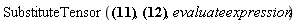 SubstituteTensor(Physics:-Christoffel[`~alpha`, mu, nu] = -(1/2)*l[`~alpha`](X)*l[`~beta`](X)*Physics:-d_[nu](l[beta](X), [X])*l[mu](X)+(1/2)*Physics:-d_[nu](l[`~alpha`](X), [X])*l[mu](X)+(1/2)*l[`~alpha`](X)*Physics:-d_[nu](l[mu](X), [X])-(1/2)*l[`~alpha`](X)*l[`~beta`](X)*Physics:-d_[mu](l[beta](X), [X])*l[nu](X)+(1/2)*Physics:-d_[mu](l[`~alpha`](X), [X])*l[nu](X)+(1/2)*l[`~alpha`](X)*Physics:-d_[mu](l[nu](X), [X])+(1/2)*l[`~alpha`](X)*l[`~beta`](X)*l[nu](X)*Physics:-d_[beta](l[mu](X), [X])-(1/2)*l[nu](X)*Physics:-d_[beta](l[mu](X), [X])*eta[`~alpha`, `~beta`]+(1/2)*l[`~alpha`](X)*l[`~beta`](X)*l[mu](X)*Physics:-d_[beta](l[nu](X), [X])-(1/2)*l[mu](X)*Physics:-d_[beta](l[nu](X), [X])*eta[`~alpha`, `~beta`], Physics:-Ricci[mu, nu] = Physics:-d_[alpha](Physics:-Christoffel[`~alpha`, mu, nu], [X])-Physics:-d_[nu](Physics:-Christoffel[`~alpha`, alpha, mu], [X])+Physics:-Christoffel[`~beta`, mu, nu]*Physics:-Christoffel[`~alpha`, alpha, beta]-Physics:-Christoffel[`~beta`, alpha, mu]*Physics:-Christoffel[`~alpha`, beta, nu], evaluateexpression)