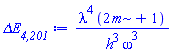lambda^4*(2*m+1)/(h^3*omega^3)
