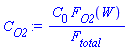 C[0]*F[O2](W)/F[total]