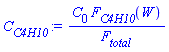 C[0]*F[C4H10](W)/F[total]