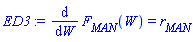 diff(F[MAN](W), W) = r[MAN]