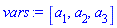 [a[1], a[2], a[3]]