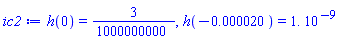 h(0) = 3/1000000000, h(-0.20e-4) = 0.1e-8