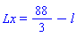 Lx = 88/3-l