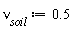 `&nu;__soil` := .5
