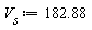 V__s := 182.88