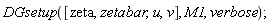 DGsetup([zeta, zetabar, u, v], M1, verbose);