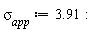 `&sigma;__app` := 3.91: