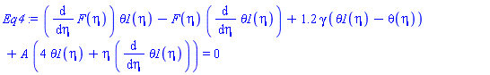 (diff(F(eta), eta))*theta1(eta)-F(eta)*(diff(theta1(eta), eta))+1.2*gamma*(theta1(eta)-theta(eta))+A*(4*theta1(eta)+eta*(diff(theta1(eta), eta))) = 0