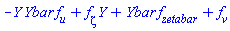 -Y(X)*Ybar(X)*(diff(f(X), u))+(diff(f(X), zeta))*Y(X)+Ybar(X)*(diff(f(X), zetabar))+diff(f(X), v)