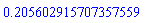 .205602915707357559