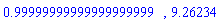 .99999999999999999999, 9.26234