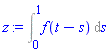 Int(f(t-s), s = 0 .. 1)