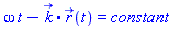 omega*t-Physics:-Vectors:-`.`(k_, r_(t)) = constant