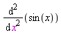 diff(sin(x), x, x)