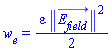 w__e = (1/2)*varepsilon*Physics:-Vectors:-Norm(E__field_(x, y, z, t))^2