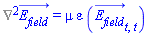 %Laplacian(E__field_(x, y, z, t)) = mu*varepsilon*(diff(diff(E__field_(x, y, z, t), t), t))