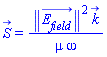 S_(x, y, z, t) = Physics:-Vectors:-Norm(E__field_(x, y, z, t))^2*k_/(mu*omega)