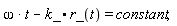 omega*t-k_.r_(t) = constant
