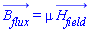 B__flux_(x, y, z, t) = mu*H__field_(x, y, z, t)