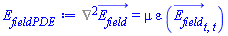 %Laplacian(E__field_(x, y, z, t)) = mu*varepsilon*(diff(diff(E__field_(x, y, z, t), t), t))