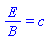 E/B = c