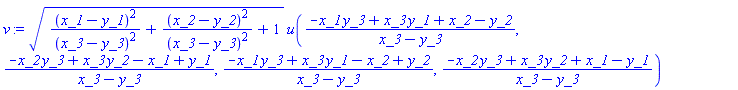 ((x_1-y_1)^2/(x_3-y_3)^2+(x_2-y_2)^2/(x_3-y_3)^2+1)^(1/2)*u((-x_1*y_3+x_3*y_1+x_2-y_2)/(x_3-y_3), (-x_2*y_3+x_3*y_2-x_1+y_1)/(x_3-y_3), (-x_1*y_3+x_3*y_1-x_2+y_2)/(x_3-y_3), (-x_2*y_3+x_3*y_2+x_1-y_1)/(x_3-y_3))