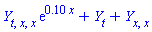 (diff(diff(diff(Y(x, t), t), x), x))*exp(.10*x)+diff(Y(x, t), t)+diff(diff(Y(x, t), x), x)