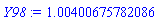 HFloat(1.0040067578208645)