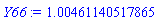 HFloat(1.0046114051786545)