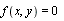 f(x, y) = 0