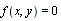 f(x, y) = 0