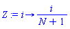proc (i) options operator, arrow; i/(N+1) end proc