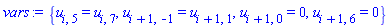 {u[i, 5] = u[i, 7], u[i+1, -1] = u[i+1, 1], u[i+1, 0] = 0, u[i+1, 6] = 0}