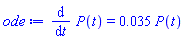 diff(P(t), t) = 0.35e-1*P(t)