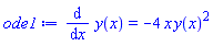 diff(y(x), x) = -4*x*y(x)^2