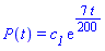 P(t) = c__1*exp((7/200)*t)