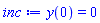 y(0) = 0