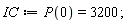 IC := P(0) = 3200