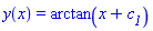y(x) = arctan(x+c__1)