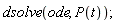 dsolve(ode, P(t))