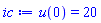 u(0) = 20
