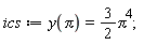 ics := y(Pi) = (3/2)*Pi^4