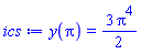 y(Pi) = (3/2)*Pi^4