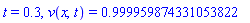 t = .3, v(x, t) = .999959874331053822